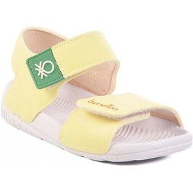 Resim United Colors Of Benetton Sarı Cırtlı Kız Bebek Sandalet Bn-1252 B 