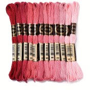 Resim 12 Renkli 12 İplik, 6 Katmanlı Polyester İplik, Çeşitli Gökkuşağı Renklerinde Gradyan Polyester Nakış İpliği, DIY Projeleri İçin Çapraz Dikiş, Bilezik Yapımı ve Takı Yapımı İçin Uygun, Tatil Süslemeleri İçin de Uygun. 