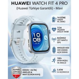 Resim Huawei Watch Fit 4 Pro Akıllı Saat + Huawei Freebuds Bluetooth Kulaklık Mavi 