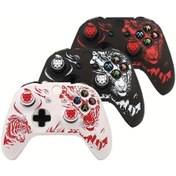 Resim Sunshine022 Ralan Lazer Oyuklu Kaplan Desenli Xbox One S/x Kumanda Kılıfı Siyah Beyaz 