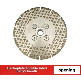 Resim Springsun M14 Flanlı Elektroplated Elmas Taş Kesim Diski - Mermer, Seramik, Granit İçin Çift Taraflı Yıldız Desenli U Dişli Φ115 