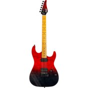 Resim Jet JS-1000 Vulcano HH Elektro Gitar (Flamed Transparent Red) 