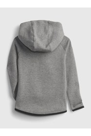Resim GAP Erkek Bebek Gri GapFit Fit Tech Kapüşonlu Sweatshirt 
