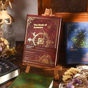 Resim 1 adet Sihirli Cevap Kitabı - Göksel ve Mistik Sanat Eserleri ile 176 Sayfa Vintage Fantezi Tasarım, Zeka Oyunları için Altın Kabartmalı Tahmin Günlüğü, Benzersiz Doğum Günü Hediye Fikri (Kırmızı/Yeşil/Mavi), Süslü Kitap Tasarımı | Parlak Bitiş 