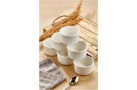 Resim Romans Porselen Sufle ve Kek Fırın Kabı 10 cm 6'lı 
