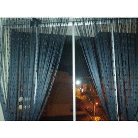 Resim Küçük Puanlı Model Antrasit Renk İp Perde Hazır İp Perde 300 270 Antrasit 