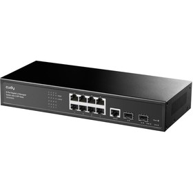 Resim Cudy GS2008S2 2 Port Gigabit SFP 1 Port Consol 8 Port L2 Yönetilebilir Gigabit Metal Switch 