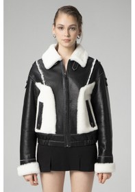 Resim DERİCLUB XBOMB Gerçek Deri İçi Kürklü Bomber Kadın Mont Çok Renkli 