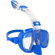 Resim QINGSONG 2'li 1'li Snorkel Seti - Panoramik Görüş Maskesi, Anti-Su ve Sızdırmaz, Kuru Üst Snorkel, Ayarlanabilir Askılı Yüzme Gözlüğü, Mavi Silikon Polimer, Yüzme ve Snorkel için İdeal, Yüzme Ekipmanı | Ayarlanabilir Askılı Gözlük | Dayanıklı Snorkel 