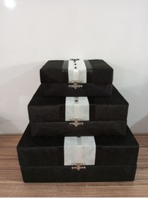 Resim Sonem Çeyiz Çeyiz Sandık Gelin Damat Çanta Bohça Kutusu 3lü 0555 