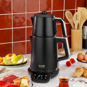 Resim Allians Dijital Paslanmaz Çay Makinesi, Siyah, Pratik ve Şık Tasarım 