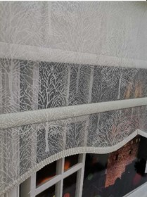 Resim Çift Mekanizmalı Tül Ve Stor Perde - Model 3 Beyaz 