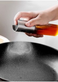 Resim Sprey Cam Şişe Zeytinyağı Sirke Yağ Püskürtücü Yağdanlık 100 ML 