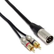 Resim Xlr Erkek 2 Rca Erkek Kablo 3 metre 