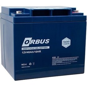 Resim Orbus Akü 12 Volt 40 Amper Orbus Jel Tip Carbon Solar Aküsü 197 X 165 X 170 Mm 