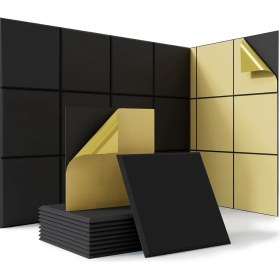 Resim Oasis Oasis 18 Paket Ev Stüdyo Ofis Için Kendinden Yapışkanlı Akustik Paneller, Siyah (Yurt Dışından) 