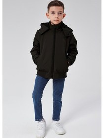 Resim Benitto Kids Erkek Çocuk Kapüşonlu Mevsimlik Ceket 51313 Siyah 