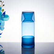 Resim Rakle Matte Bardaklı Sürahi - Mavi - 700 ml 