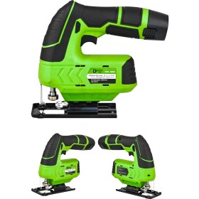 Resim Dynamic Tech 12 V 2 Ah Çift Akülü Şarjlı Dekupaj Testere Makinesi 