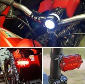 Resim Taled Bisiklet Aydınlatma Seti Fener Ön Arka Far Arka Stop Aydınlatma Işık 