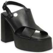 Resim Mammamia D24ys-1710z Topuklu Siyah Kadın Sandalet Siyah 