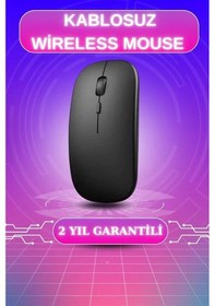 Resim Kablosuz Mouse Fare Şarjlı Bluetooth Wireless Çift Modlu Sessiz 45421072 