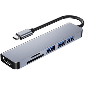 Resim KEEPRO Type C To Hdmı 1*usb3.0 - 2* Usb2.0 Hub Kart Okuyucu 6 In1 