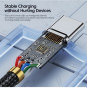 Resim Toocki 6a Usb Tip C Kablo Pd 100w Hızlı Şarj Şarj Tipi C Veri Kablosu Kablosu Black 1m 1m 
