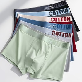 Resim 6 adet Erkek Pamuklu Boxer Şort - Yumuşak, Rahat, Nefes Alabilen, Orta Esneklikli, Düz Renkli, Aktif Gençler ve Yetişkinler İçin İdeal, Rahat Giyim | Minimalist Tasarım | Esnek Kumaş 