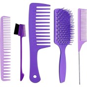 Resim Jurnish 5pcs Saç Tarağı Stil Berber Saç Stilist Aksesuarları Kadın Erkekler Için Saç Fırçası (Yurt Dışından) 