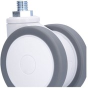 Resim Honmex Ofis Sandalyesi Tpr Tekerlek - 75mm 3 İnç M12 Konik Somunlu, Sesiz Hareket, Yük Taşıma, Alüminyum Alçı, Değişim Parçası 