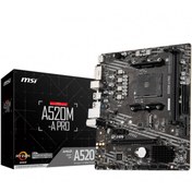 Resim MSI A520M-A PRO AMD A520 Soket AM4 DDR4 4600(OC)MHz mATX Gaming Anakart 