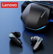 Resim Siyah Lenovo Gm2 Pro Kablosuz Kulaklık Kulaklık Bluetooth Dokunmatik Kontrol Gürültü Azaltma Stereo Kulaklık Kulaklıklar Xiaomi Iphone İçin 