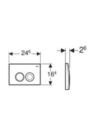 Resim Geberit Delta21 115.125.21.5 Kumanda Paneli Çift Basmalı - Parlak Krom 