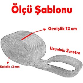 Resim Badem10 Sapan Polyester Spanzet 5 Ton 2 Metre Kırmızı Sağlam Yük Kaldırma Taşıma Indirme Halat 