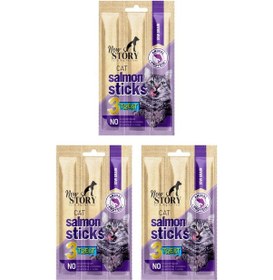Resim Cat Salmon Stick 3 Adet 3x5gr. Somonlu, Çubuk, Kedi Ödül Maması 