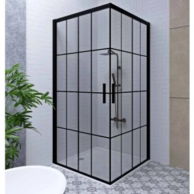 Resim Black Line Siyah Çizgili Köşe Dikdörtgen 5 mm Temperli H: 1,90 