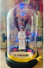 Resim Dr. Sebiha Almaz Doktor Hediyesi, Tıp Bayramı Sağlıkçı Bayan Hediye, LED Işıklı Konsept Hediyelik 