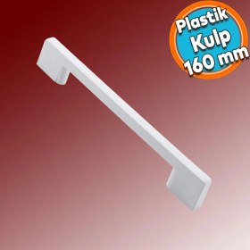Resim Nzb Mobilya Mutfak Dolabı Çekmece Dolap Kulpları Kapak Kulpu Kulbu Beyaz 160 mm Plastik Kulp 