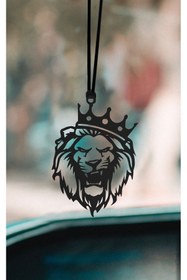 Resim VELUX HOME Araba Dikiz Aynası Süsü Taçlı Aslan Kral Metal 