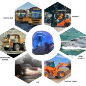 Resim Mavi 12V Salyangoz Tipi Dönen Araba Alarm Lights Upan Uyarı Işık Tavan Işık Flaşı Işık Otomobiller Için Evrensel (Yurt Dışından) 