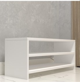 Resim Kenzlife Kapaklı Ayakkabılık Bosnevi Mat Beyaz Suntalam 035 080 30 Sekiz Çift Ayakkabı Kapasitesi Arkalıksız Beyaz 