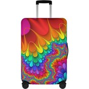 Resim Seyahat Aksesuarları Soyut Sanat Çizgi Katlanabilir Kalınlaştırılmış Seyahat Valizi Kapağı, Karışık Renk, Polyester, Makine Yıkanabilir, Kurutma Yıkanmaz, 55.88-76.2 cm, Elastik Bagaj Kapağı, Koruyucu Kapağı, Seyahat Gereksinimleri ile, Seyahat ve Seyahat için 