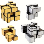 Resim Yansıtıcı Sihirli Küp 2x2 3x3 Altın ve Gümüş Renkli Etiketli Küp, Özel Şekiller Küp Eğitici Oyuncaklar Yarışma için Tasarlanmış Çocuk Bulmaca Oyunları, Yüksek Kaliteli Çocuk Oyuncakları, Çocuklara Hediye 