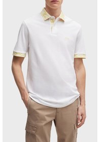 Resim Boss Erkek Polo Yaka T Shirt 50515903 100 Beyaz Beyaz 