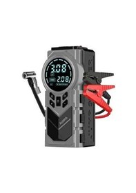 Resim Auhma A7722 4'ü 1 Arada Akü Takviyeli Şarjlı Hava Pompası Powerbank & Dijital Fener 