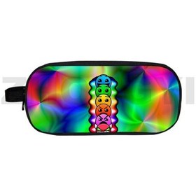 Resim Silkroadselect Geometry42 Çift Katmanlı Kızgın Geometri Dash 3d Kalem Kutusu Büyük Tuval Seyahat Çocuk Harajuku Kalem Kılıfı Okul Malzemeleri Makyaj Çantası R44n8q 