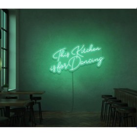 Resim This Kitchen İs For Dancing Yazılı Neon Tabela Yeşil 