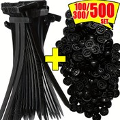 Resim 100/300/500 Adet Polipropilen Cırt Cırt Bağlantılar, Kendinden Kilitli Kablolama Bağları ile Güvenli Sabitleme için, Araç Bakımı, DIY ve Ev Kullanımına Uygun Çok Amaçlı Tamir Aracı, Dayanıklı Tasarım 