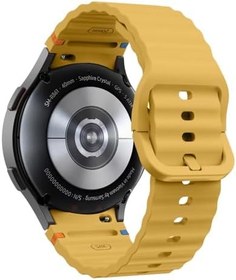 Resim Samsung Galaxy Watch 6 40-43-44-47mm İle Uyumlu Metal Tokalı Dalgalı Spor Silikon Kordon Sarı 